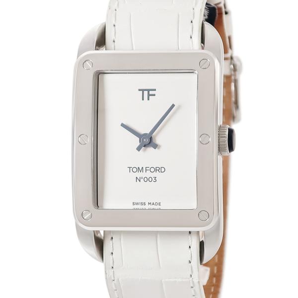 トムフォード N.003 ポリッシュドSS ホワイトダイアル TF0120244379 未使用 白 クオーツ メンズ 腕時計 3年保証】 トムフォード N.003 ポリッシュドSS ホワイトダイアル