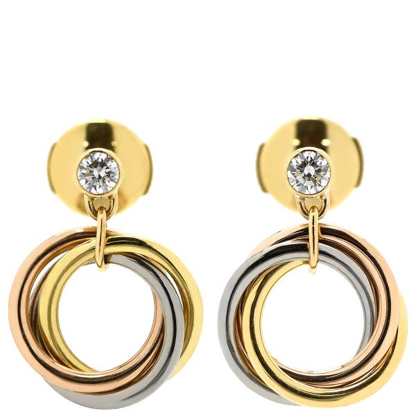 TRINITY（Cartier） カルティエ ピアス トリニティ ダイヤ マルチ