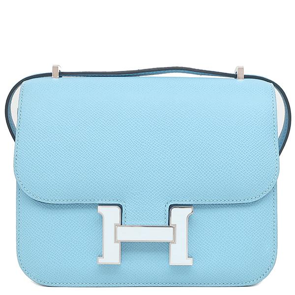 エルメス HERMES コンスタンス3 ミニ 18 ミロワール カバン 肩掛け ショルダーバッグ ヴォーエプソン セレスト ブルー 未使用 HERMES（エルメス） ショルダーバッグ コンスタンス コンスタンスミニ