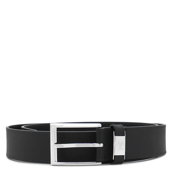 ルイヴィトン LOUIS VUITTON ベルト LV シティ ピン 35MM 95/38 レザー ブラック シルバー金具 黒 サンチュール カット済 M0542 BC1233 【箱】【中古】 LOUIS VUITTON（ルイ・ヴィトン） ベルト LV シティ ピン 35MM 95/38