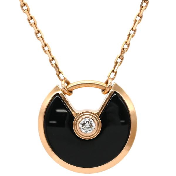 Cartier（カルティエ） ネックレス アミュレット ドゥ ブラック ピンク 