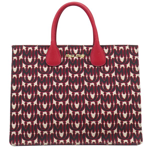 miu miu（ミュウミュウ） 2WAYバッグ 2WAY トート キャンバス レッド