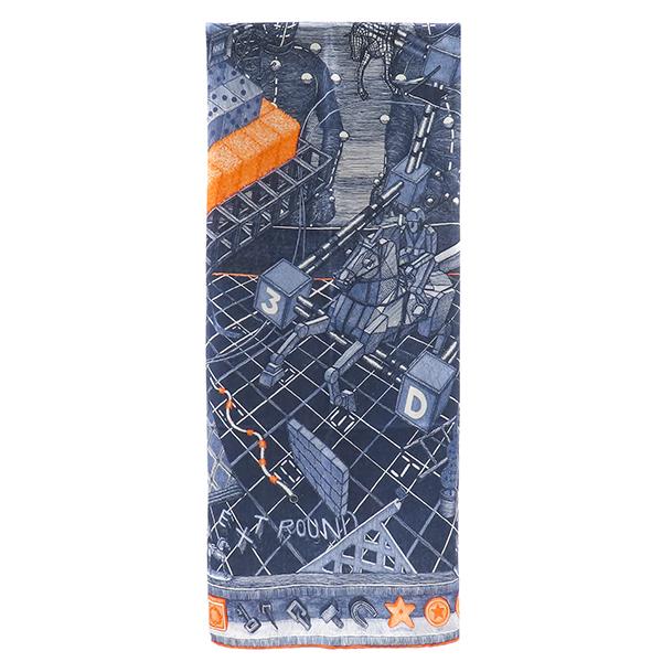 HERMES（エルメス） ストール カレ カレ100 CARRE カシミヤ ネイビー
