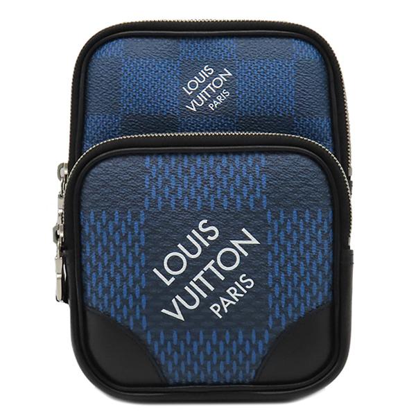 ルイヴィトン LOUIS VUITTON ボディバッグ アマゾン スリングバッグ レザー ダミエグラフィット3Dキャンバス マリーヌ シルバー金具 ショルダーバッグ 青 N50011 AR4260【中古】 LOUIS VUITTON（ルイ・ヴィトン） ボディバッグ ダミエグラフィット 3D