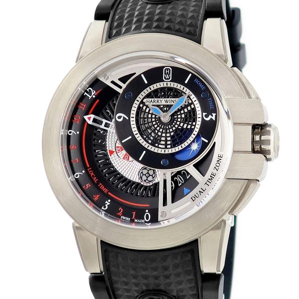 ハリーウィンストン オーシャン プロジェクト Z8 デュアルタイム OCEATZ44ZZ009 黒 青 赤 GMT 限定 自動巻き メンズ 腕時計 ハリー・ウィンストン（HARRY WINSTON） 【3年保証】 オーシャン