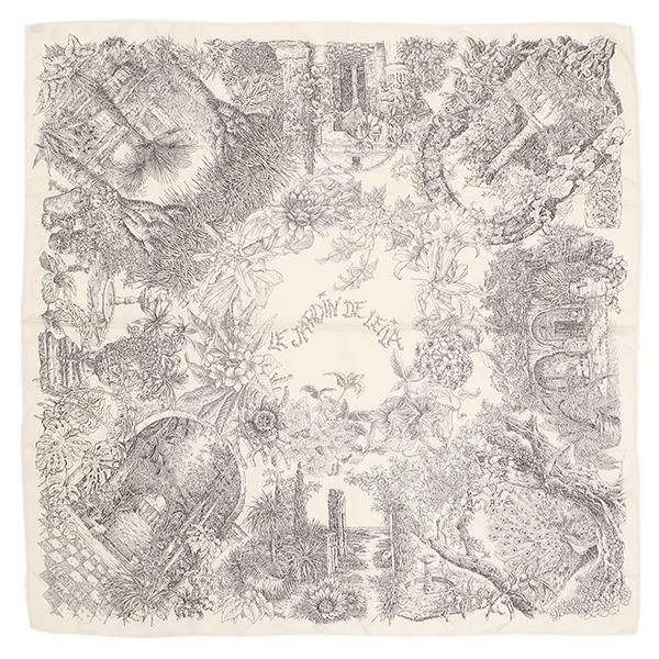 HERMES（エルメス） スカーフ カレ カレ90 CARRE シルク ホワイト