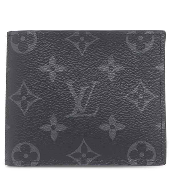 専用！美品 ルイヴィトン モノグラム エクリプス マルコNM 二つ折り財布 黒色 LOUIS VUITTON（ルイ・ヴィトン） 二つ折り財布 モノグラムエクリプス