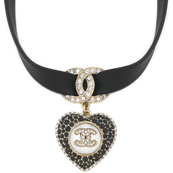 CHANEL（シャネル） ネックレス ココマーク ハート レザーチョーカー