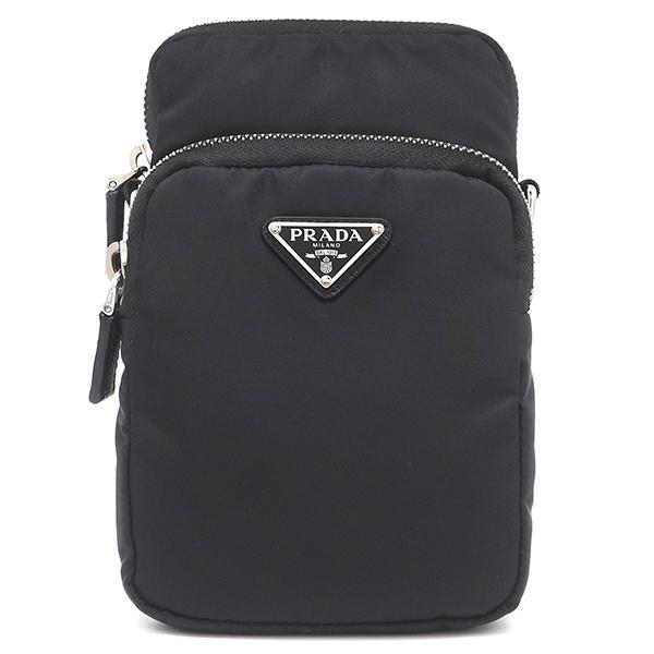 PRADA ナイロン ポーチ スマホショルダー 美品 ブラック PRADA（プラダ） ショルダーバッグ Re-Nylon ショルダーポーチ