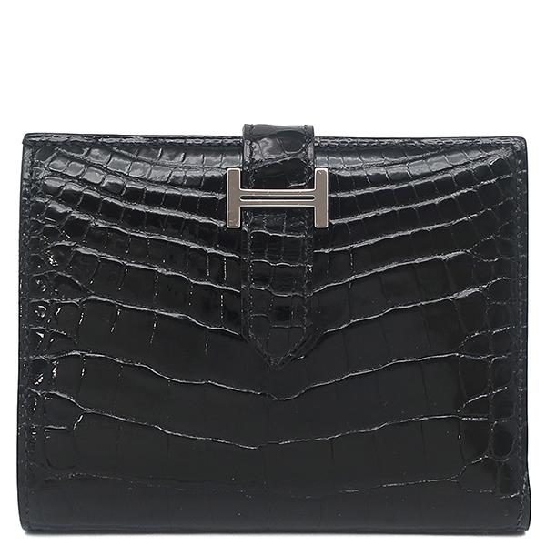 エルメス アリゲーター ベアンコンパクト クロコ 二つ折り財布 HERMES（エルメス） 二つ折り財布 ベアン ベアンコンパクト