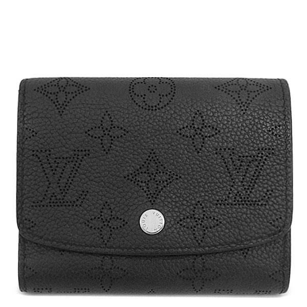 【美品】ルイヴィトン マヒナ ポルトフォイユ イリス モノグラム 長財布 黒 LOUIS VUITTON（ルイ・ヴィトン） 二つ折り財布 マヒナ ポルトフォイユ