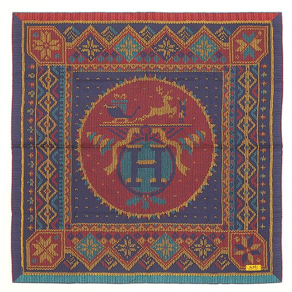 HERMES（エルメス） スカーフ カレ カレ90 シルク ネイビー ネイビー