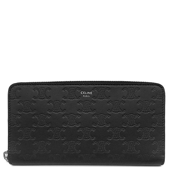 CELINE（セリーヌ） 長財布 ラージ ジップウォレット カーフ ブラック