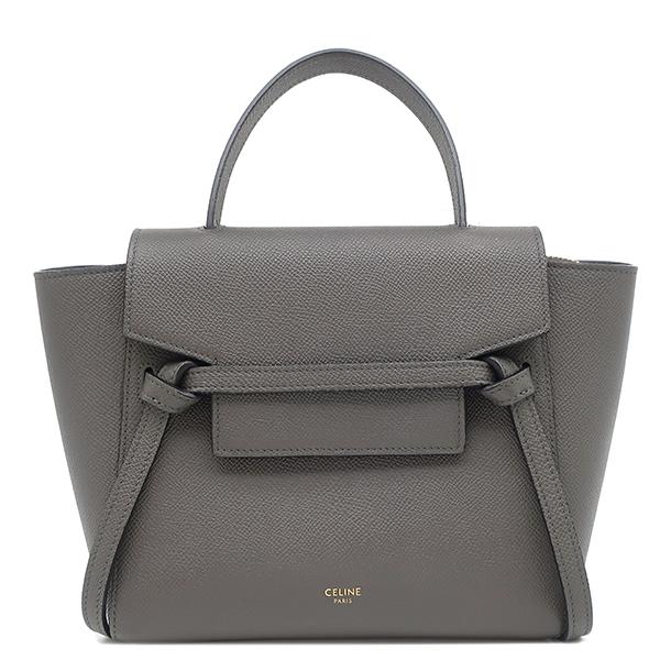 CELINE（セリーヌ） 2WAYバッグ ベルトバッグ ナノ レザー グレー 