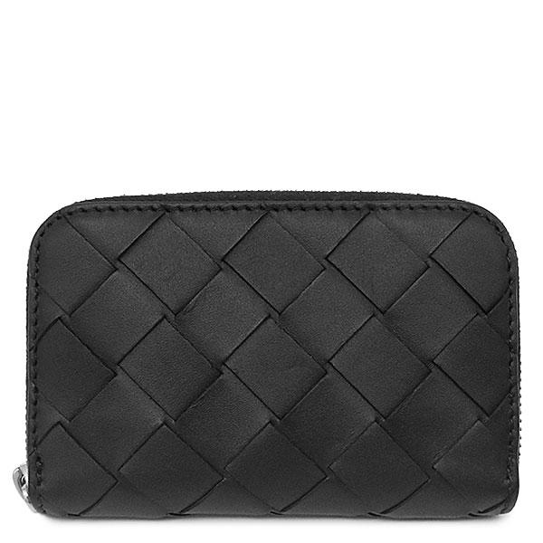 w99 ボッテガヴェネタ　ケース　小銭入れ　ブラック　イントレチャート BOTTEGA VENETA（ボッテガ・ヴェネタ） コインケース イントレチャート