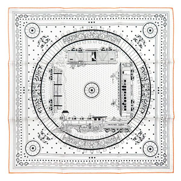 HERMES（エルメス） スカーフ カレ55 カレ55 CARRE シルク ホワイト 白