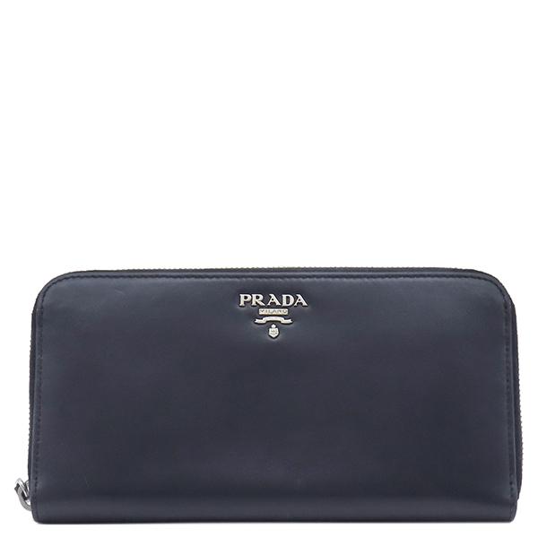 SAFFIANO（PRADA） プラダ 長財布 サフィアーノ ロゴ ラウンド