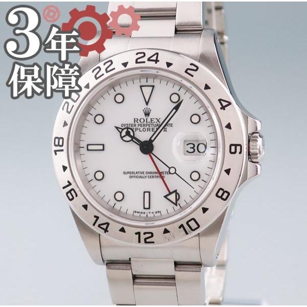 ROLEX ロレックス エクスプローラー2 GMT 16570 S番 OH済 自動巻 白  