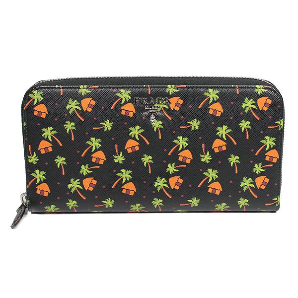 SAFFIANO（PRADA） プラダ PRADA 長財布 ラウンドファスナー ヤシの木 