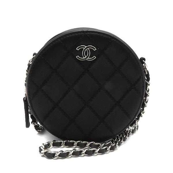 シャネル CHANEL ショルダーバッグ ワイルドステッチ 丸型 ミニ