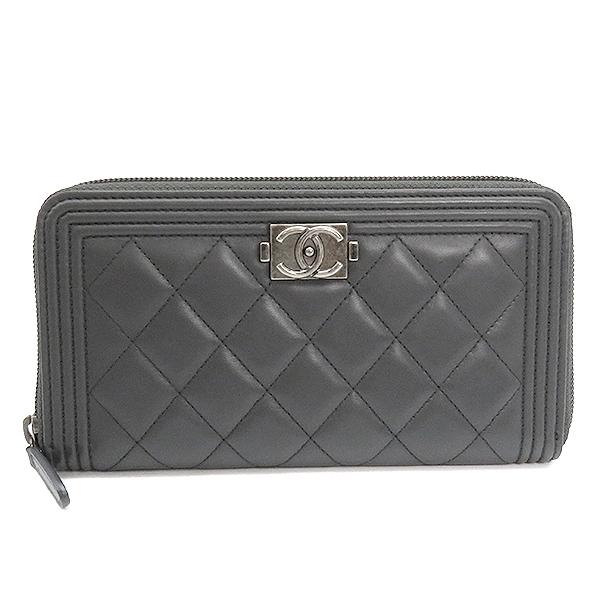 CHANEL シャネル 長財布 ボーイシャネル ラウンドファスナー