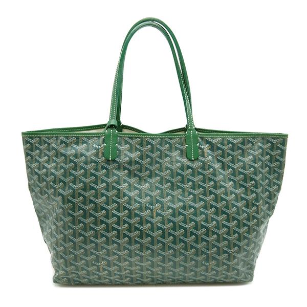 GOYARD(ゴヤール) トートバッグ サンルイPM グリーン レザー GOYARD ゴヤール トートバッグ サンルイ PM グリーン PVC レザー