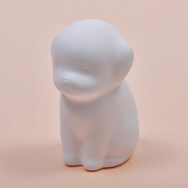 お絵描き陶器 犬 トイプードル 絵付け 陶器 10個単位販売 手作り工作