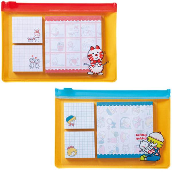 チャーミーレトロ ポーチ付ふせんセット 240個単位販売 かわいい