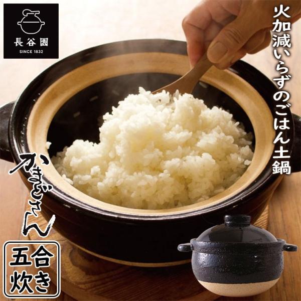 かまどさん 長谷園 5合炊き 伊賀焼 直火専用 ACT-50 五合炊き ご飯鍋 炊飯 土鍋