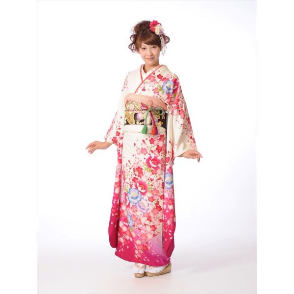 振袖レンタルフルセット 2月 12月上旬 8ac96 着物 結婚式 結納 卒業式 貸衣装 レンタル 振袖 白地 ピンクぼかし桜 153ｃｍ 165ｃｍ位まで 8ac0096 宅配レンタル衣裳アイビス 通販 Yahoo ショッピング