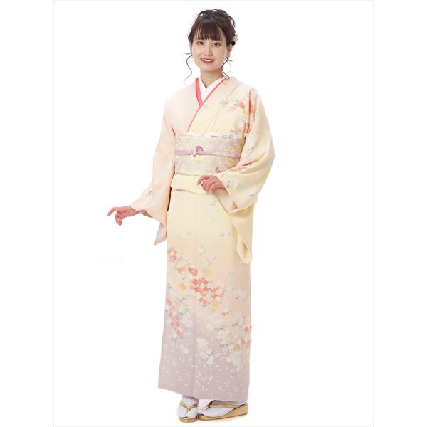 訪問着 レンタル 訪問着レンタルフルセット『平子理沙×Lako Kula』着物レンタル 結婚式 お宮参り 入学式 8AD54 クリーム ピンク ラベンダー 桜 155cm〜173cm