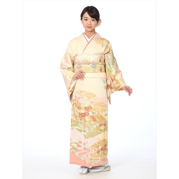 訪問着 レンタル 正絹訪問着レンタルフルセット レンタル訪問着 正絹 結婚式 パーティ 入学式 七五三 吉澤友禅 ベージュ サーモンピンク 雲取り 149cm 170cm 8ad0121 宅配レンタル衣裳アイビス 通販 Yahoo ショッピング