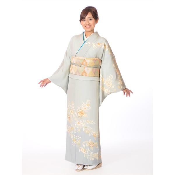正絹訪問着レンタルフルセット8AD172/レンタル訪問着/正絹/結婚式/パーティ/入学式/七五三/蔦/白揚げ調/150cm〜170cm/足袋プレゼント/往復送料無料/ 爆買