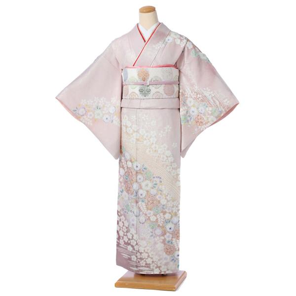 桂由美 訪問着 レンタル フルセット レンタル訪問着 着物レンタル レンタル着物 正絹 辻が花 ピンクベージュ YUMI KATSURA 150cm〜170cm位まで 足袋プレゼント 8AD379 ●必ず下の商品情報を表示いただきご予約状況...