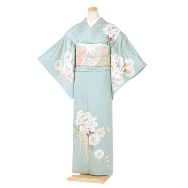訪問着レンタル 格安 訪問着 レンタル フルセット レンタル訪問着 訪問着レンタル 着物レンタル レンタル着物 結婚式 七五三 入学式 卒業式 お宮参り おしゃれ ママ着物 母着物 記念撮影 和服 正絹 くすみ グリーン 牡丹 150cm〜...