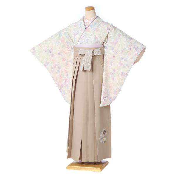 レンタル 袴 セット(AG123)大人 女 レディース 袴セット 卒業式 着物レンタル ハカマ はかま rental オフホワイト ベージュ袴 二尺袖 着物 袴 フルセット レンタル【対応身長163〜168cm】足袋プレゼント 往復送料無料