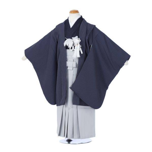 ブランド 七五三レンタル 5歳男児七五三AO5102 /七五三着物/レンタル七五三/753レンタル/袴セット/七五三/５歳/五歳/羽織袴/撮影用衣裳/5歳男の子/5才/男児着物/宅配レンタル/紺縞柄/グレー袴/往復送料無料/往復送料無料 ●...
