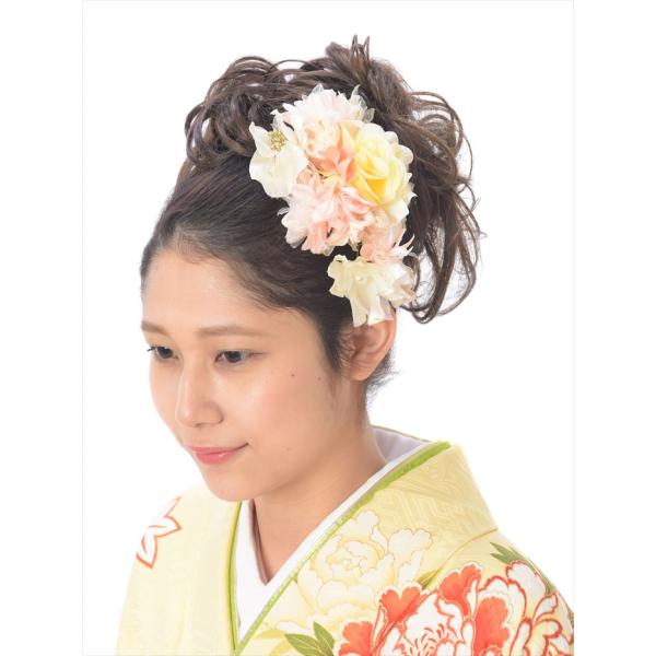 髪飾りレンタル8BI06着物レンタルオプション【コーム型髪飾り】【フラワー】［振袖用髪飾り］［振袖レンタル］［ヘアアクセサリー］［髪飾り］［レンタル髪飾り］