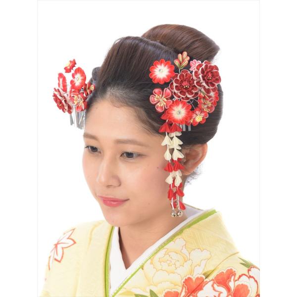 髪飾りレンタル8BI09着物レンタルオプション【つまみ細工かんざし】【ちりめん細工】［ヘアアクセサリー］［髪飾り］［レンタル髪飾り］