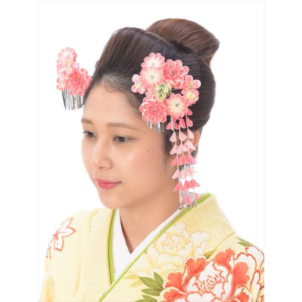髪飾りレンタル8BI10着物レンタルオプション【つまみ細工かんざし】【ちりめん細工】［ヘアアクセサリー］［髪飾り］［レンタル髪飾り］