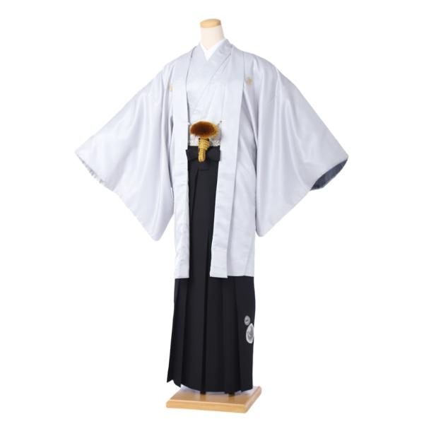 紋付袴 レンタル (1月/成人式)8SAF-40 紋付き 羽織袴レンタル 着物レンタル レンタル着物 男性 男着物 紳士 着物 成人式 結婚式 ハタチ 二十歳 20才 20歳 男袴 貸衣装 178ｃｍ〜182ｃｍ位まで 刺繍袴 グレー着物 ...