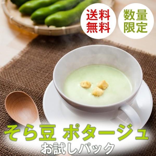 そら豆 ポタージュスープ 160g×2杯分 お試しセット レトルト そら豆ポタージュ 指宿 送料無料
