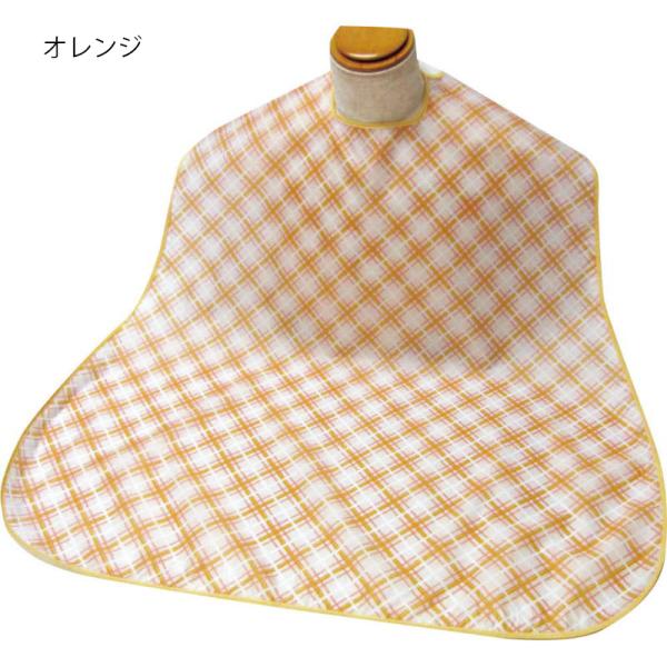 （3枚セット）エコノミー食事用エプロン／ブルー（萬楽）MR-3002