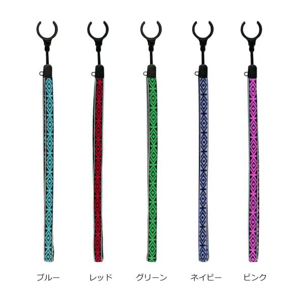 【カラー】ピンク【適合サイズ】シャフト部分の直径が1.6〜1.9cmのステッキに対応。【サイズ】紐の長さ：21cm【材質】ABS、ナイロン【JAN】4562158635405