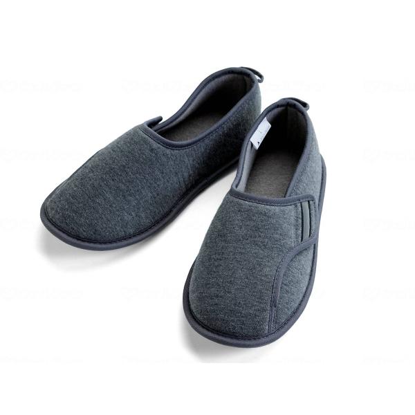 【足囲】3E相当【カラー】グレー【サイズ】L（23.5〜24.5cm）【材質】表：ポリエステル65％、綿35％　内：ポリエステル75％　綿25％　底材：TPR【重量】約150g（片足Lサイズ）【メーカー品番】4606