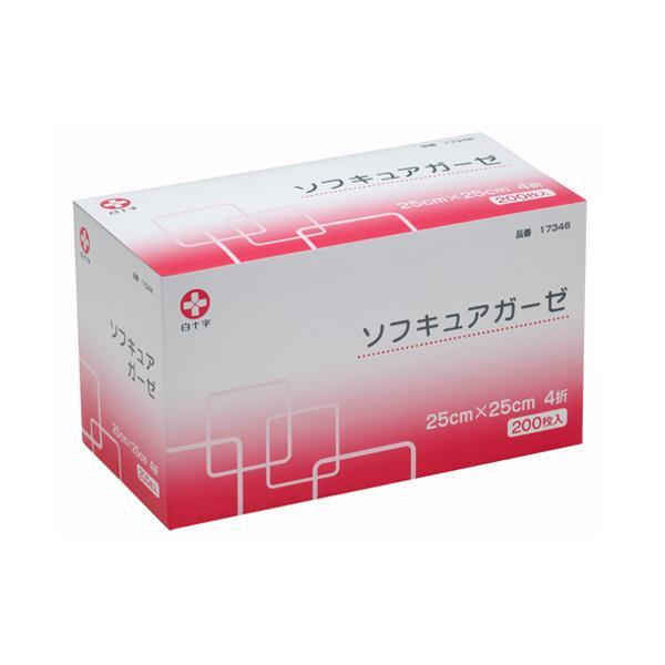 白十字 (4箱セット)ソフキュアガーゼ 25×25cm/200枚(白十字 白十字 (4箱セット)ソフキュアガーゼ 25×25cm/200枚(白十字