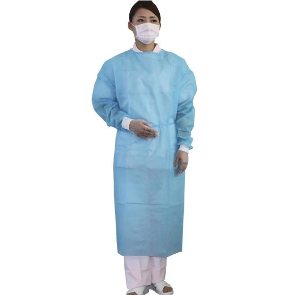 （ケース販売）IS不織布ガウン204／30枚入×4箱（ファーストレイト）FR-204 袖付き使い捨てガウン ファーストレイト （ケース販売）IS不織布ガウン204／30枚入×4箱