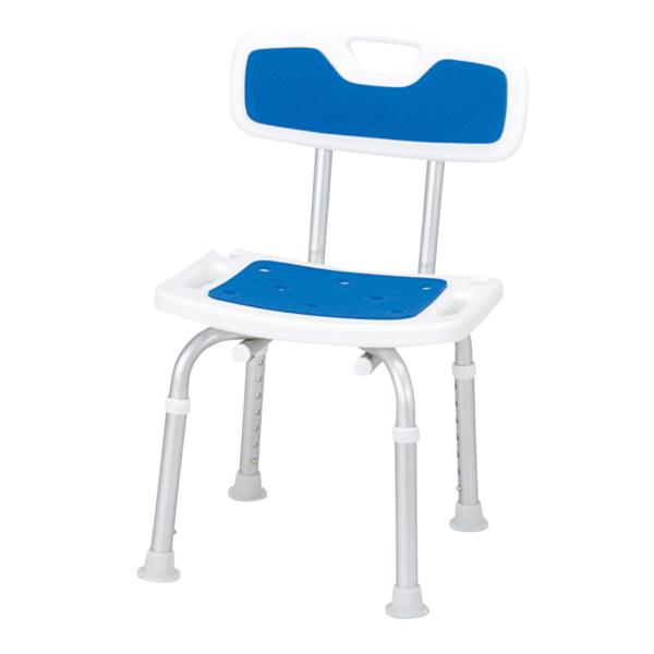 【新品未使用】マキテック シャワーベンチ背付 ブルー SB-61BL マキテック シャワーベンチ 背付タイプ／ブルー（マキテック） SB-61BL