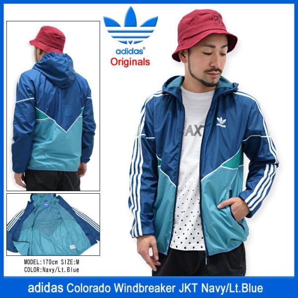アディダス Adidas ジャケット メンズ コロラド ウィンドブレーカー ネイビー ライトブルー オリジナルス Colorado Jkt 男性用 Aj6978 Buyee 日本代购平台 产品购物网站大全 Buyee一站式代购 Bot Online
