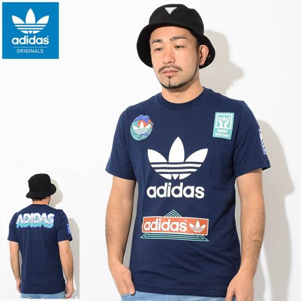 アディダス Tシャツ 半袖 adidas メンズ レース ステッカーボム オリジナルス(Race Stckerbomb S/S Tee  Originals カットソー 男性用 DV2072) ice field - 通販 - PayPayモール